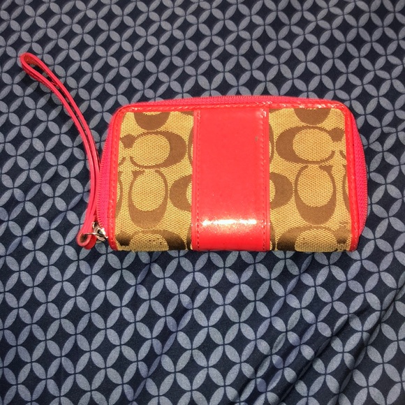 Coach Handbags - Small fuchsia pink credit card holder